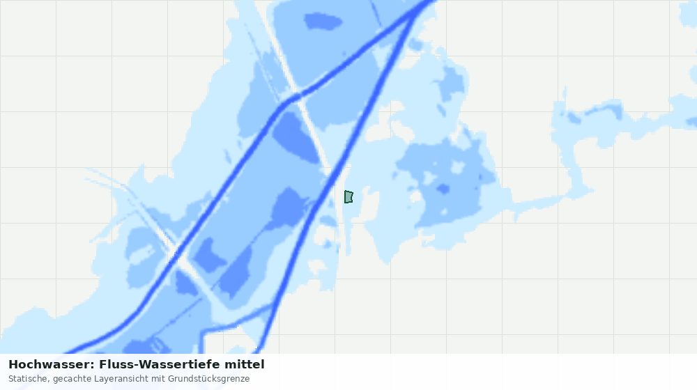 Statische Kartenansicht: Hochwasser: Fluss-Wassertiefe mittel
