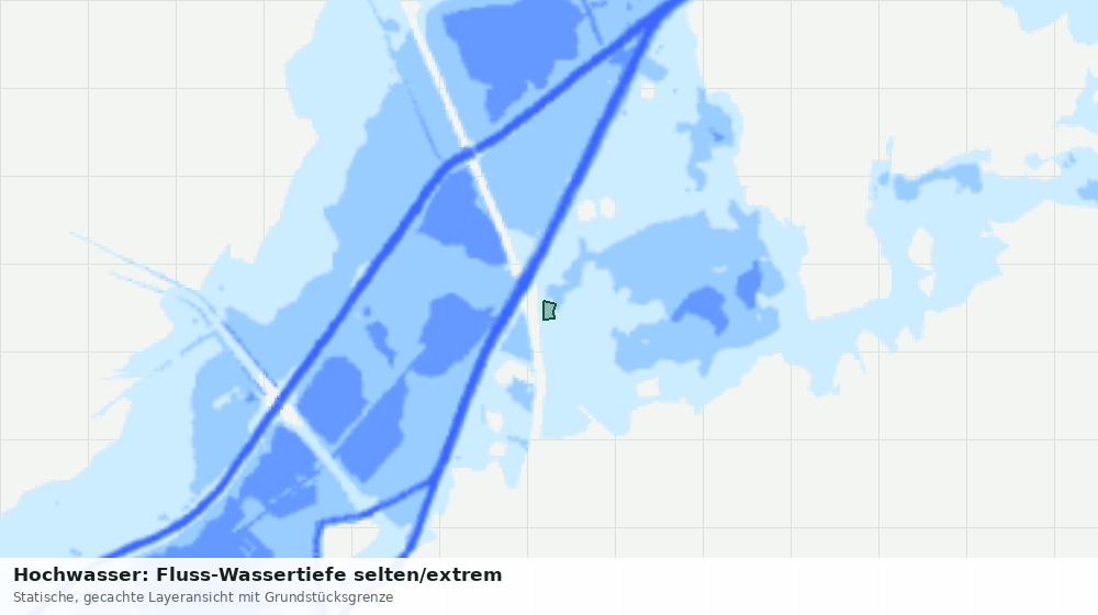 Statische Kartenansicht: Hochwasser: Fluss-Wassertiefe selten/extrem