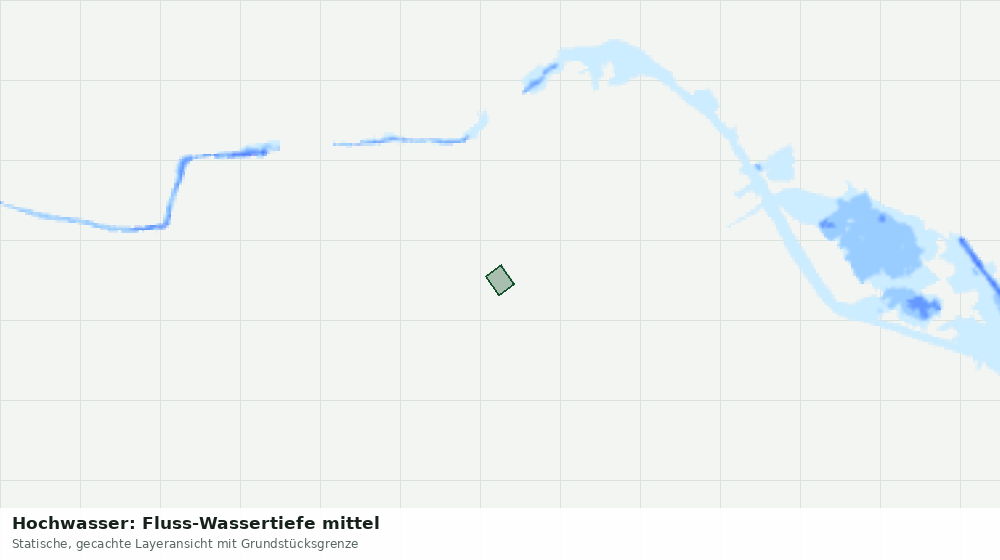 Statische Kartenansicht: Hochwasser: Fluss-Wassertiefe mittel