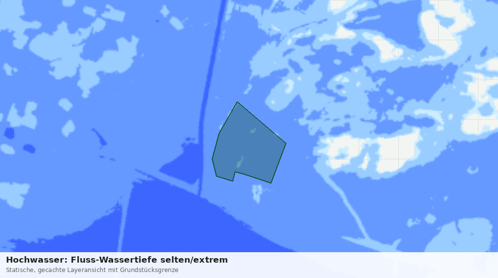 Statische Kartenansicht: Hochwasser: Fluss-Wassertiefe selten/extrem