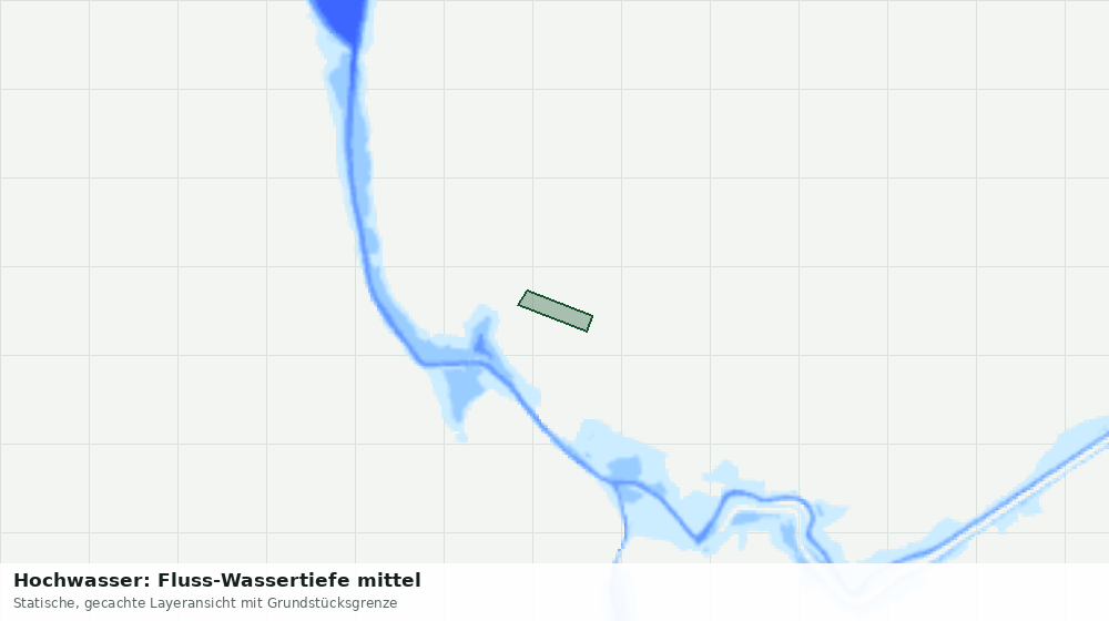 Statische Kartenansicht: Hochwasser: Fluss-Wassertiefe mittel