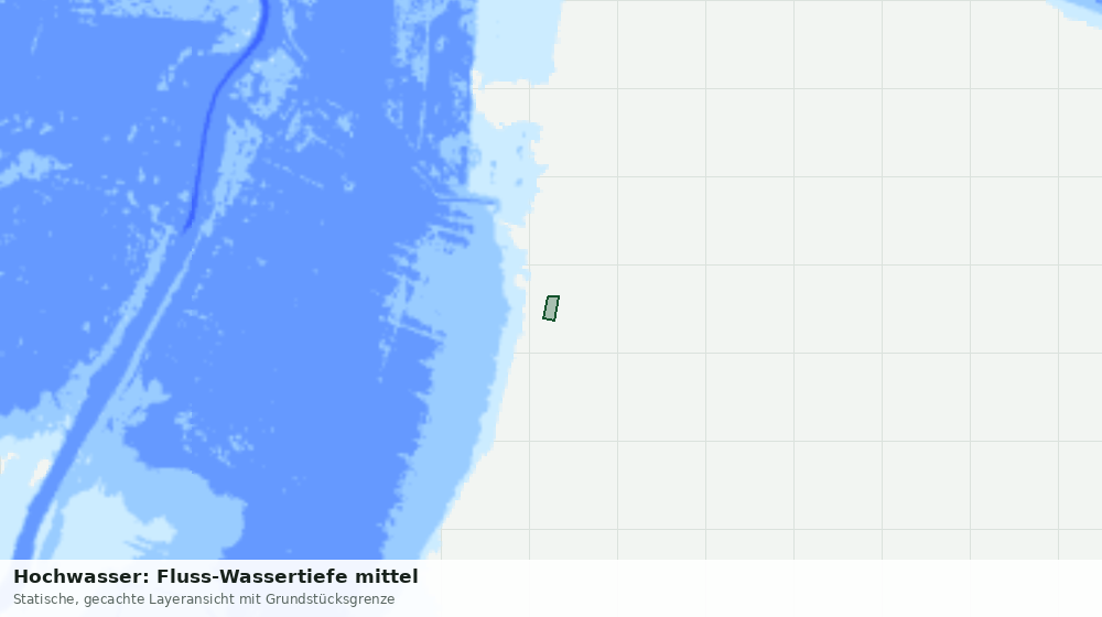 Statische Kartenansicht: Hochwasser: Fluss-Wassertiefe mittel