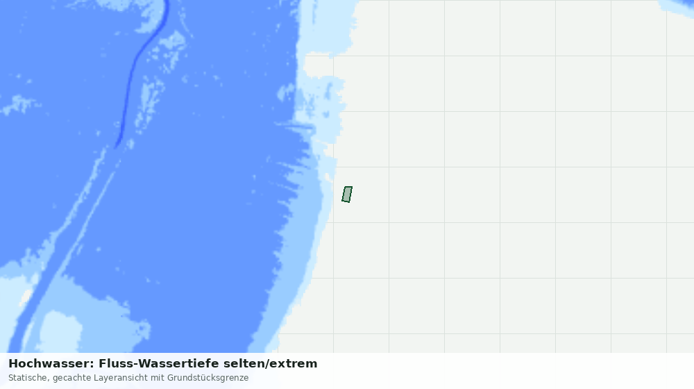 Statische Kartenansicht: Hochwasser: Fluss-Wassertiefe selten/extrem