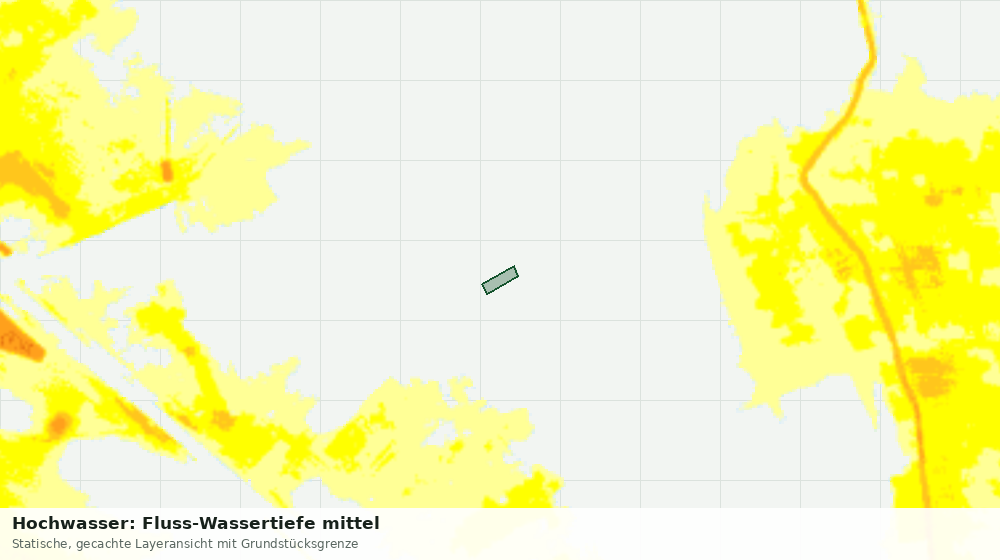 Statische Kartenansicht: Hochwasser: Fluss-Wassertiefe mittel