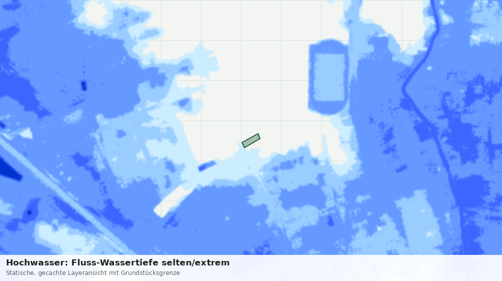 Statische Kartenansicht: Hochwasser: Fluss-Wassertiefe selten/extrem