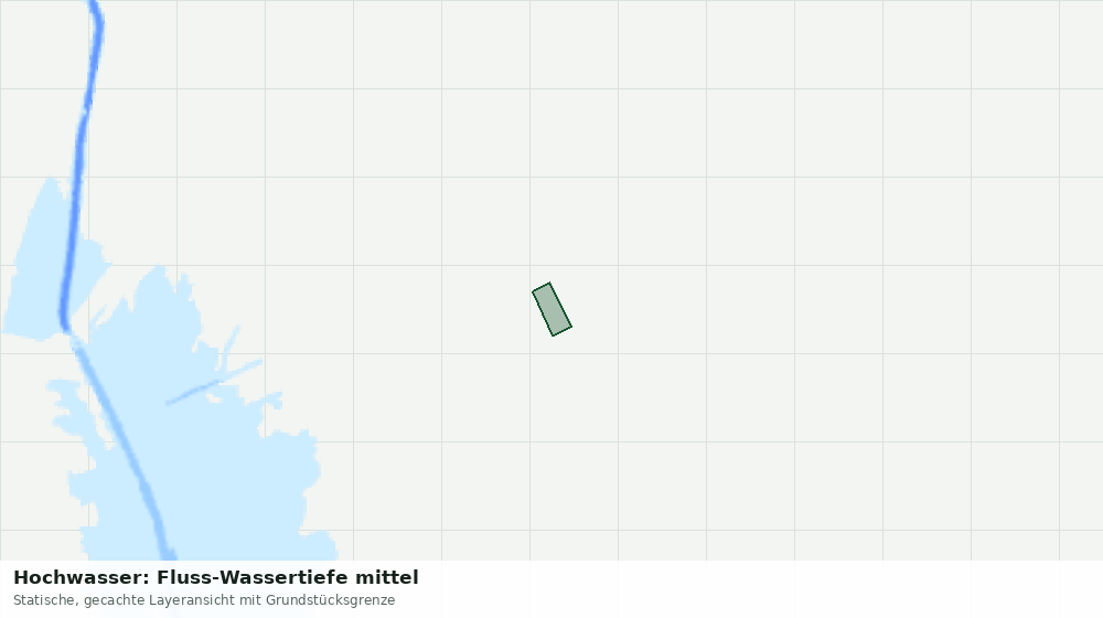 Statische Kartenansicht: Hochwasser: Fluss-Wassertiefe mittel