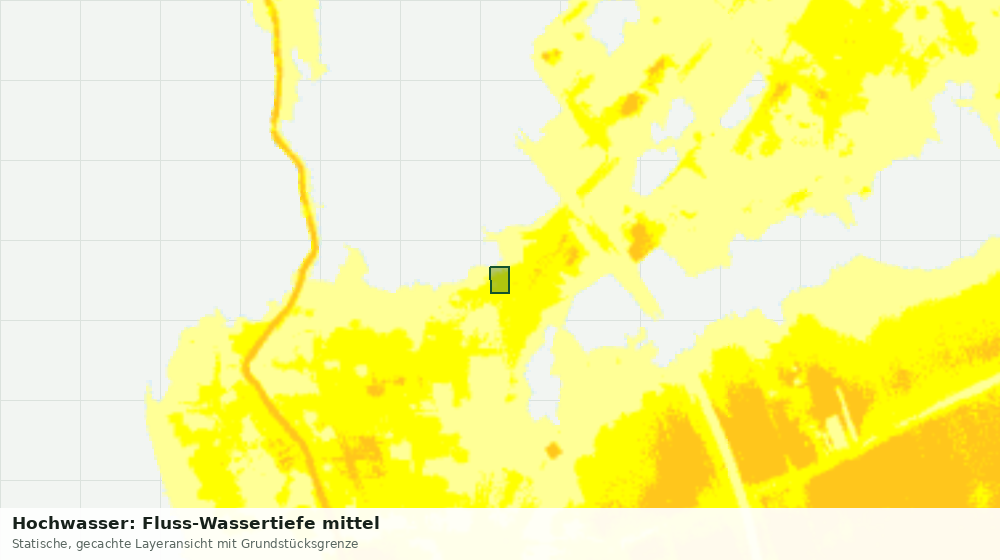 Statische Kartenansicht: Hochwasser: Fluss-Wassertiefe mittel