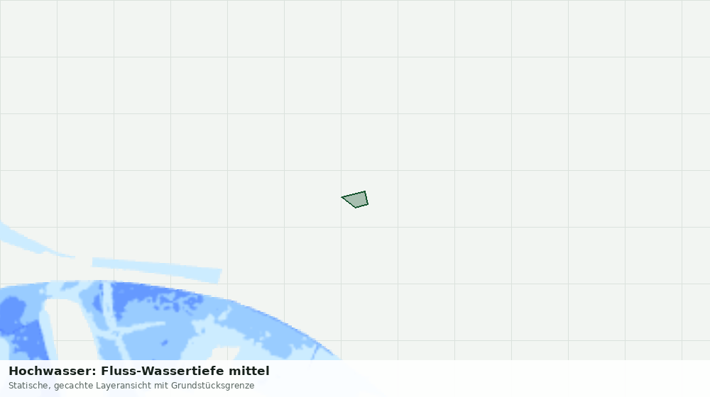 Statische Kartenansicht: Hochwasser: Fluss-Wassertiefe mittel
