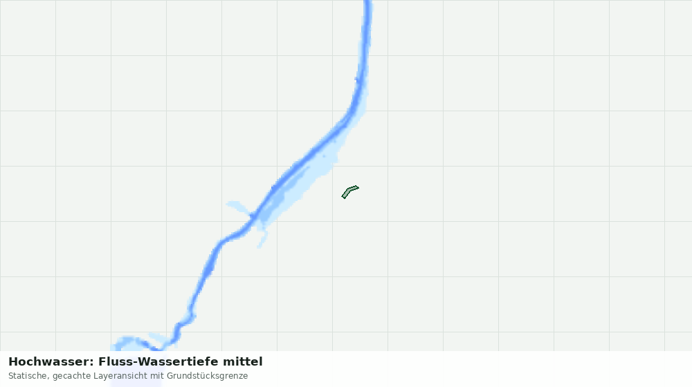 Statische Kartenansicht: Hochwasser: Fluss-Wassertiefe mittel