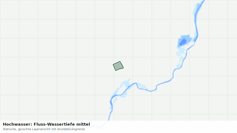 Statische Kartenansicht: Hochwasser: Fluss-Wassertiefe mittel