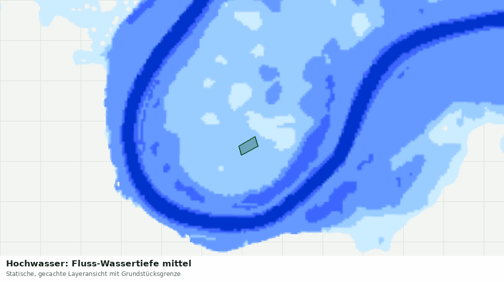 Statische Kartenansicht: Hochwasser: Fluss-Wassertiefe mittel