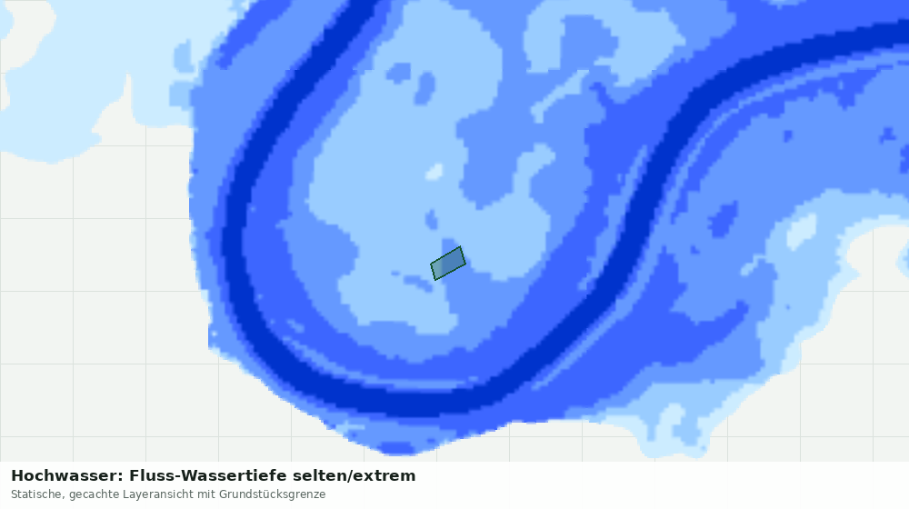Statische Kartenansicht: Hochwasser: Fluss-Wassertiefe selten/extrem