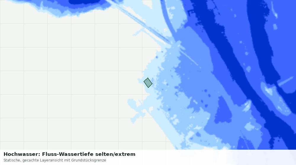 Statische Kartenansicht: Hochwasser: Fluss-Wassertiefe selten/extrem