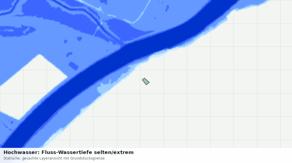 Statische Kartenansicht: Hochwasser: Fluss-Wassertiefe selten/extrem