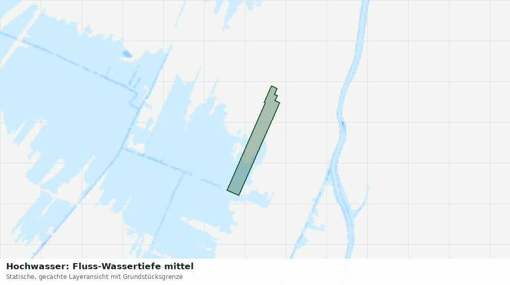 Statische Kartenansicht: Hochwasser: Fluss-Wassertiefe mittel