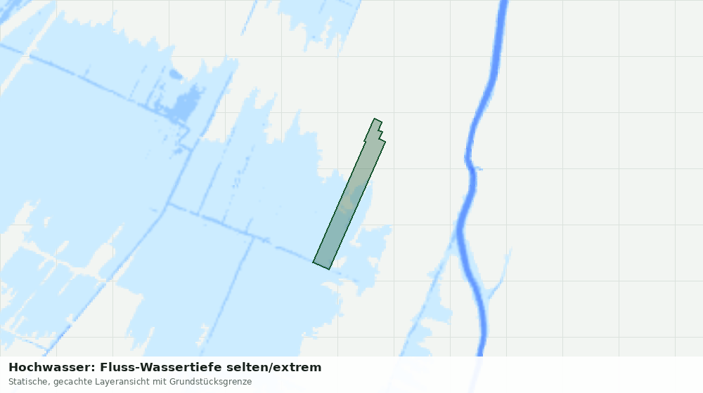 Statische Kartenansicht: Hochwasser: Fluss-Wassertiefe selten/extrem