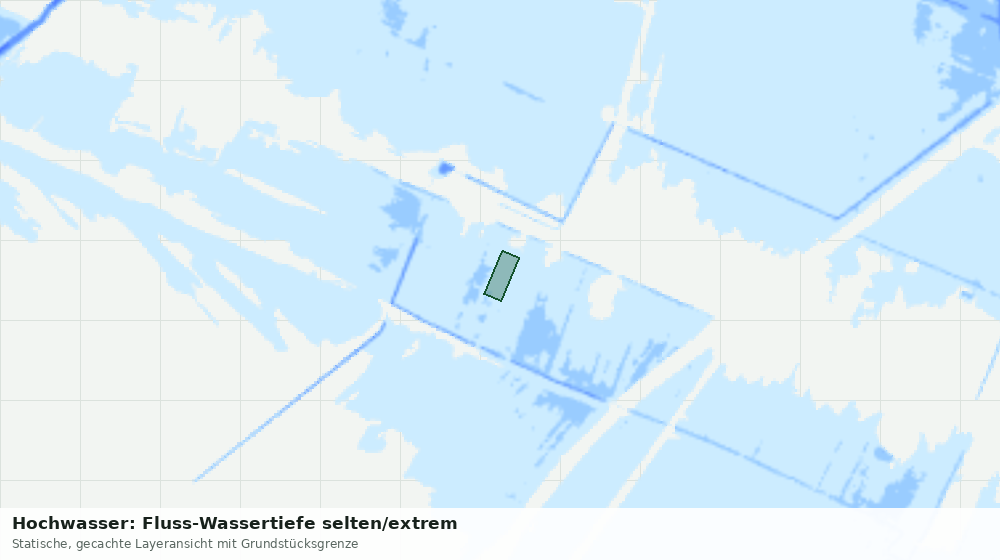 Statische Kartenansicht: Hochwasser: Fluss-Wassertiefe selten/extrem