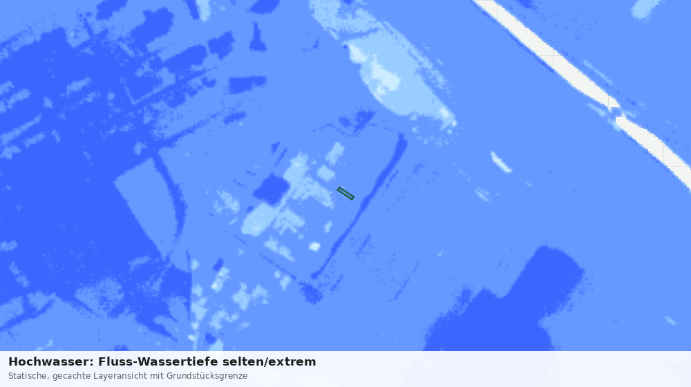 Statische Kartenansicht: Hochwasser: Fluss-Wassertiefe selten/extrem