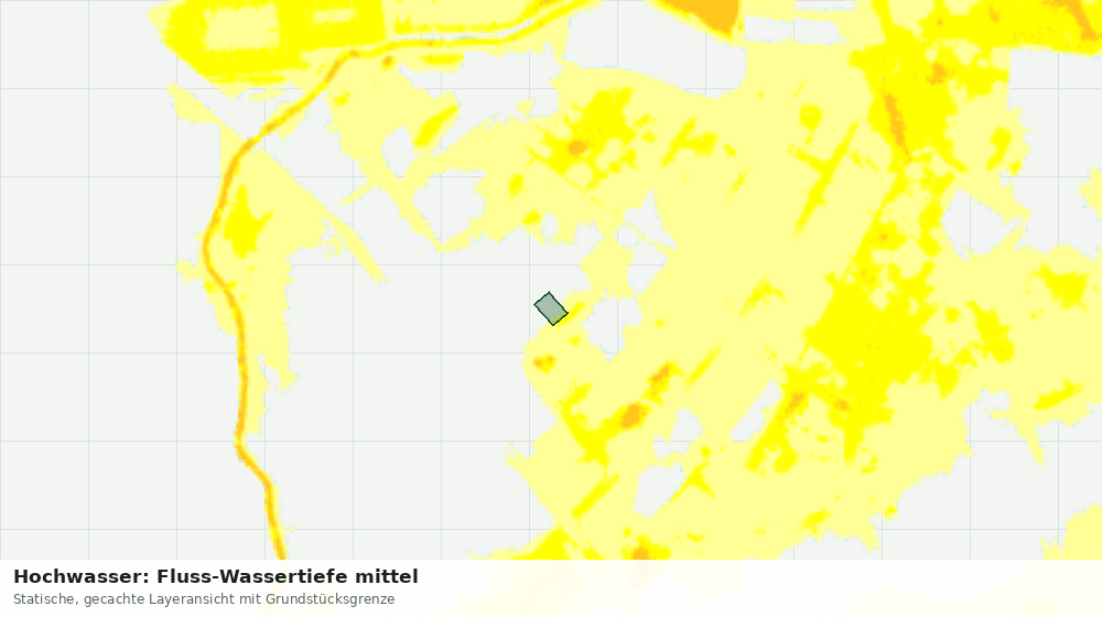 Statische Kartenansicht: Hochwasser: Fluss-Wassertiefe mittel