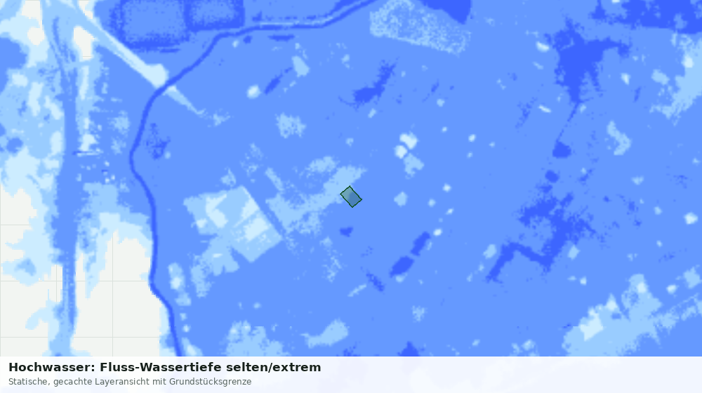 Statische Kartenansicht: Hochwasser: Fluss-Wassertiefe selten/extrem