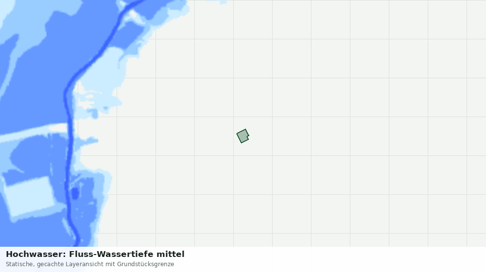 Statische Kartenansicht: Hochwasser: Fluss-Wassertiefe mittel