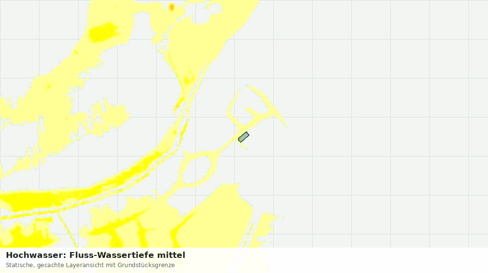 Statische Kartenansicht: Hochwasser: Fluss-Wassertiefe mittel
