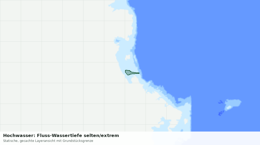 Statische Kartenansicht: Hochwasser: Fluss-Wassertiefe selten/extrem