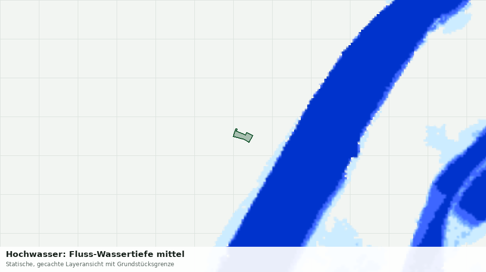 Statische Kartenansicht: Hochwasser: Fluss-Wassertiefe mittel