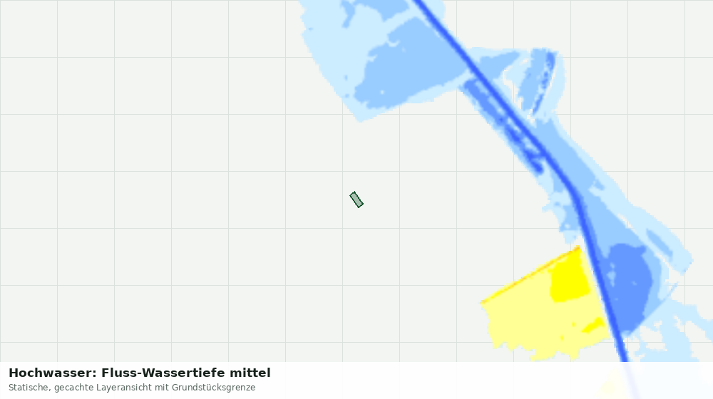 Statische Kartenansicht: Hochwasser: Fluss-Wassertiefe mittel