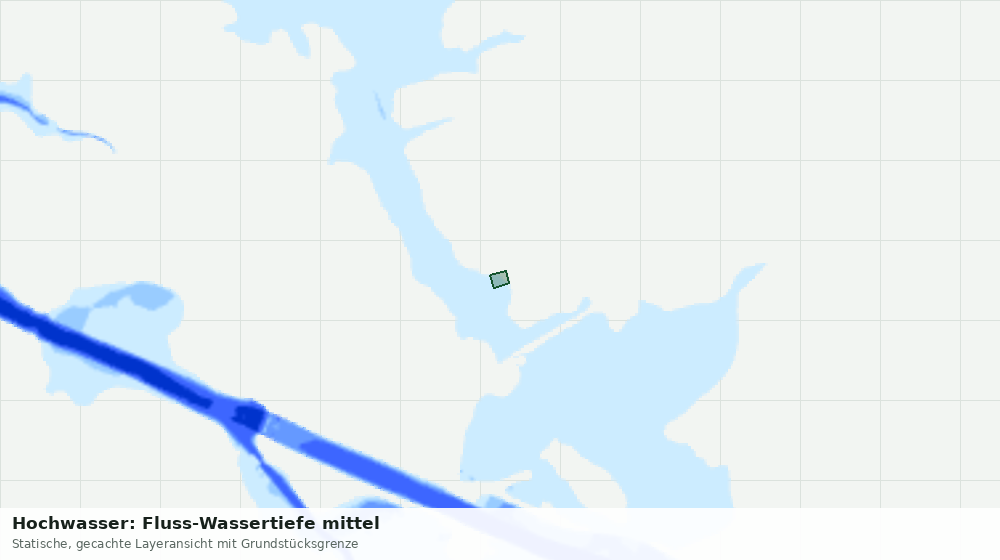 Statische Kartenansicht: Hochwasser: Fluss-Wassertiefe mittel
