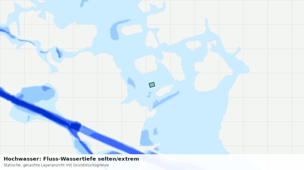 Statische Kartenansicht: Hochwasser: Fluss-Wassertiefe selten/extrem
