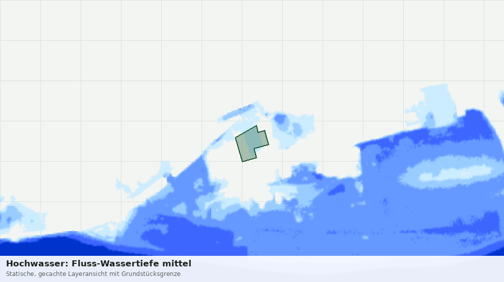 Statische Kartenansicht: Hochwasser: Fluss-Wassertiefe mittel