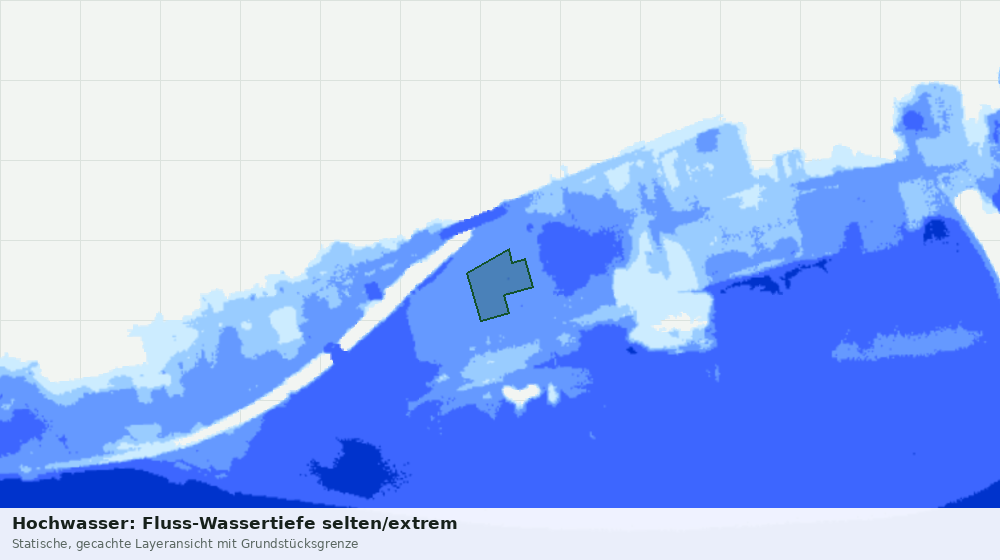 Statische Kartenansicht: Hochwasser: Fluss-Wassertiefe selten/extrem