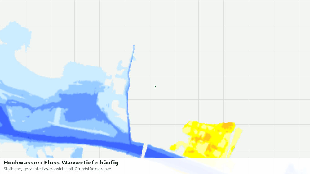 Statische Kartenansicht: Hochwasser: Fluss-Wassertiefe häufig