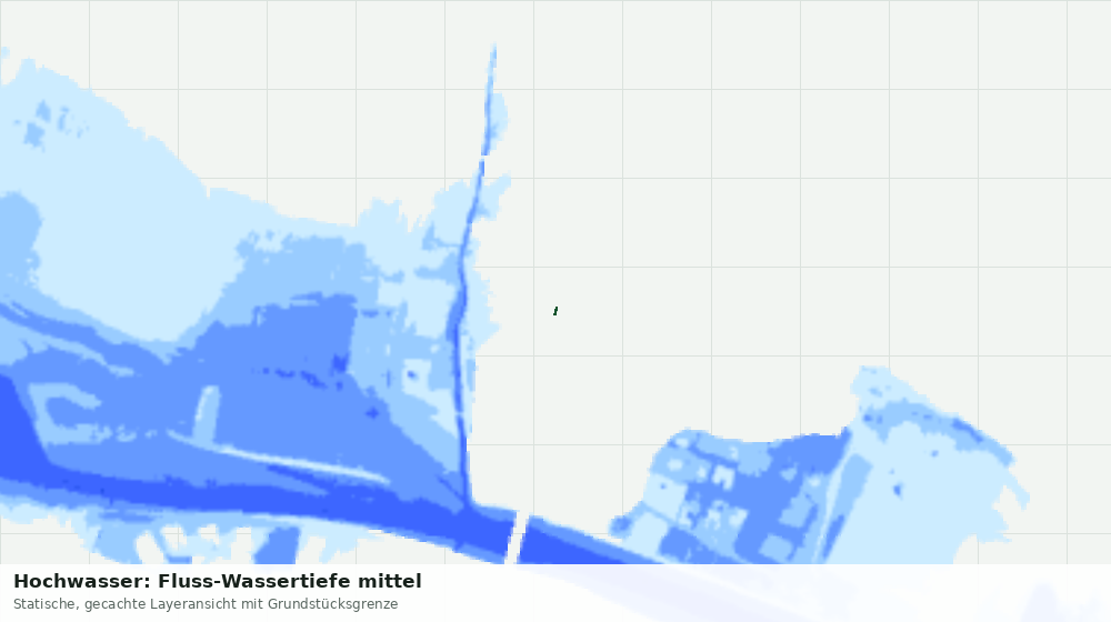 Statische Kartenansicht: Hochwasser: Fluss-Wassertiefe mittel