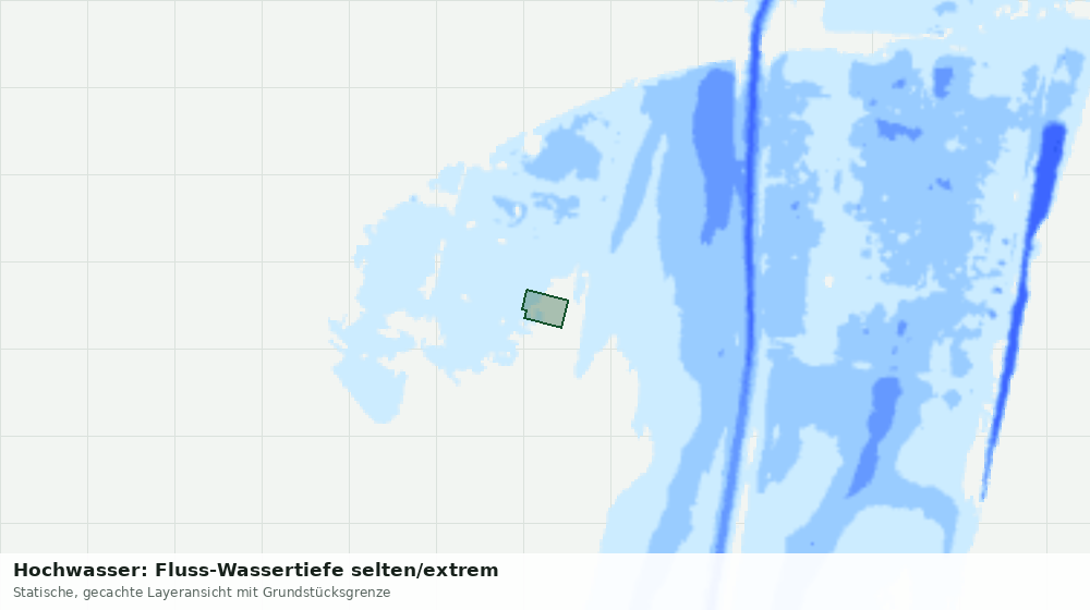 Statische Kartenansicht: Hochwasser: Fluss-Wassertiefe selten/extrem