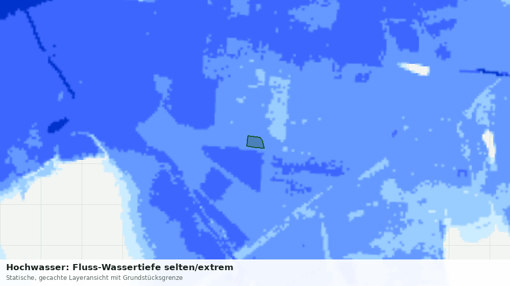 Statische Kartenansicht: Hochwasser: Fluss-Wassertiefe selten/extrem