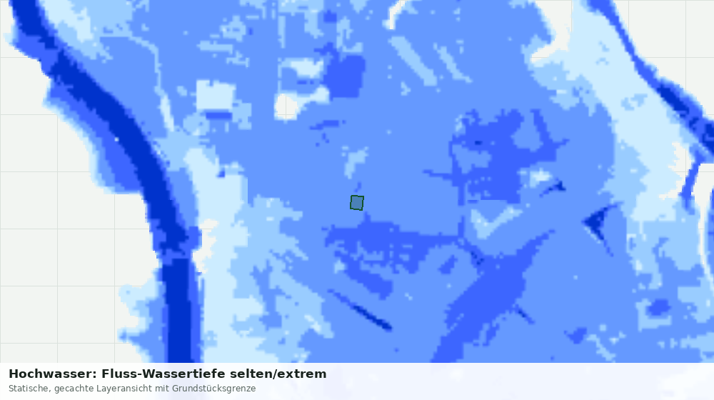 Statische Kartenansicht: Hochwasser: Fluss-Wassertiefe selten/extrem