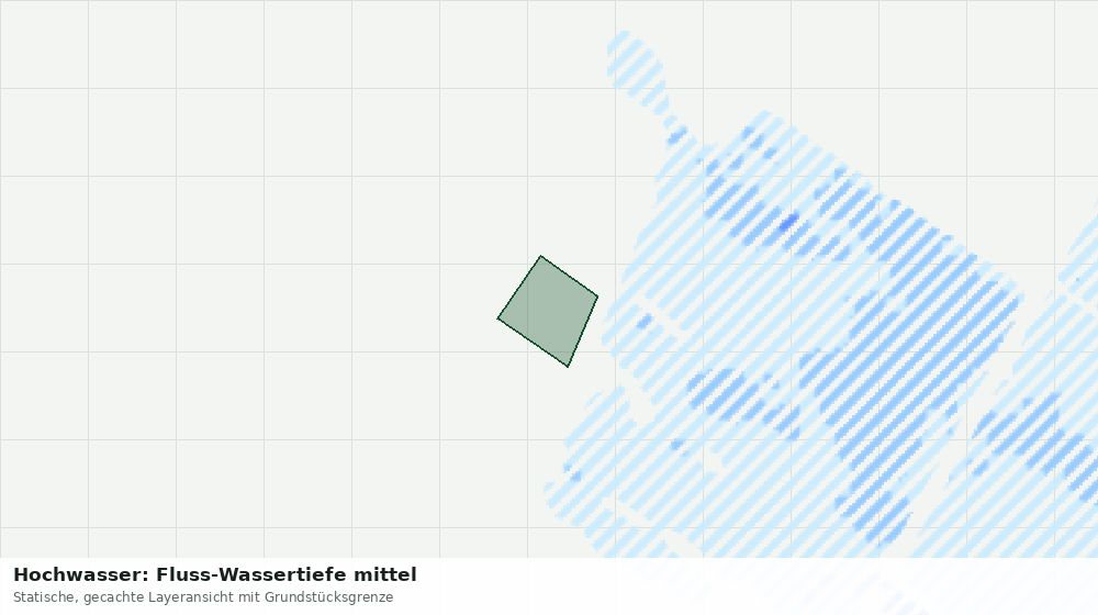 Statische Kartenansicht: Hochwasser: Fluss-Wassertiefe mittel