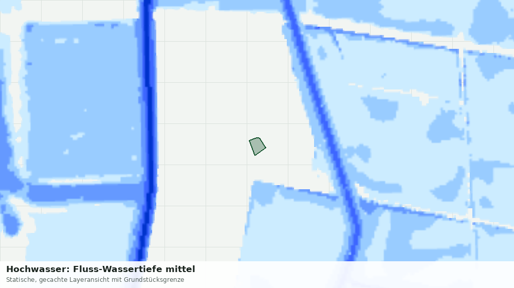 Statische Kartenansicht: Hochwasser: Fluss-Wassertiefe mittel