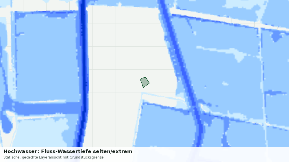 Statische Kartenansicht: Hochwasser: Fluss-Wassertiefe selten/extrem