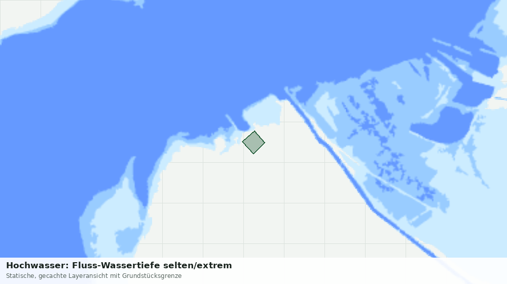 Statische Kartenansicht: Hochwasser: Fluss-Wassertiefe selten/extrem