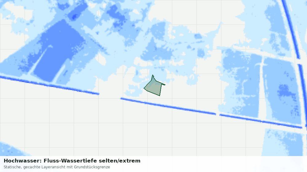 Statische Kartenansicht: Hochwasser: Fluss-Wassertiefe selten/extrem