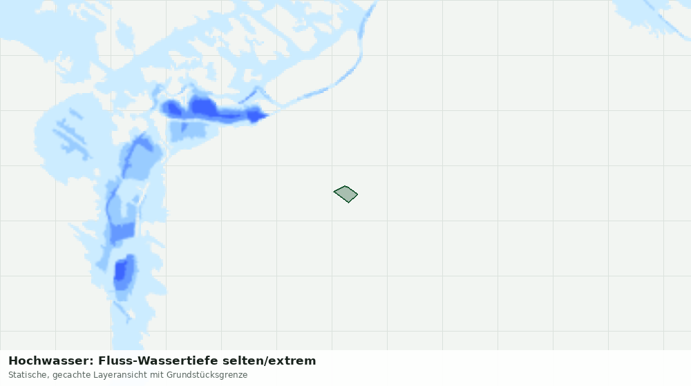 Statische Kartenansicht: Hochwasser: Fluss-Wassertiefe selten/extrem