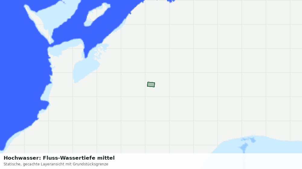 Statische Kartenansicht: Hochwasser: Fluss-Wassertiefe mittel