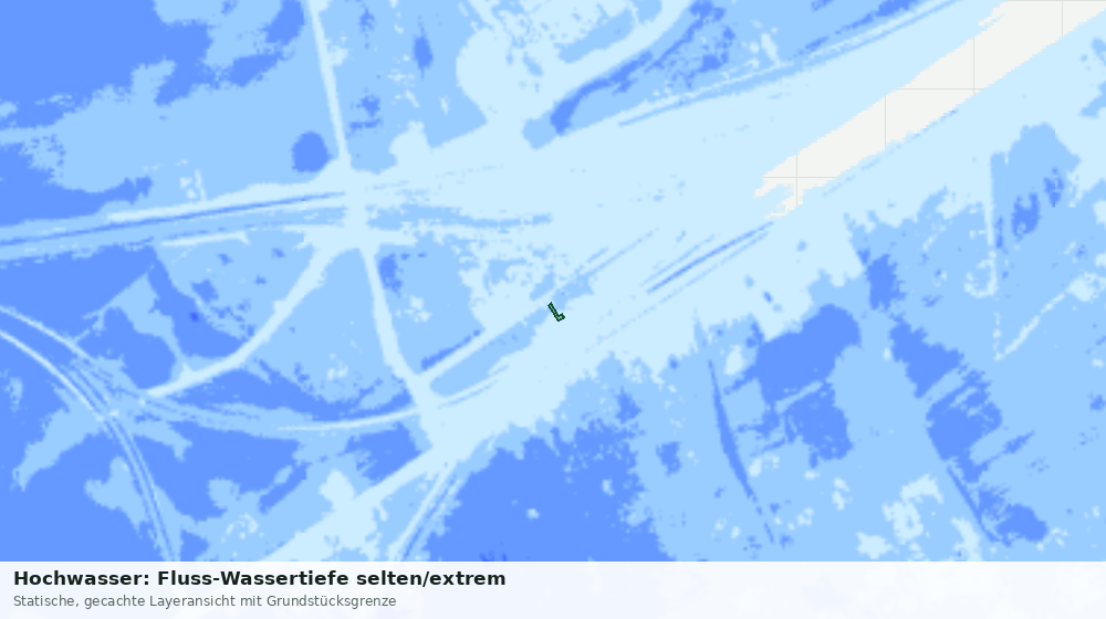 Statische Kartenansicht: Hochwasser: Fluss-Wassertiefe selten/extrem