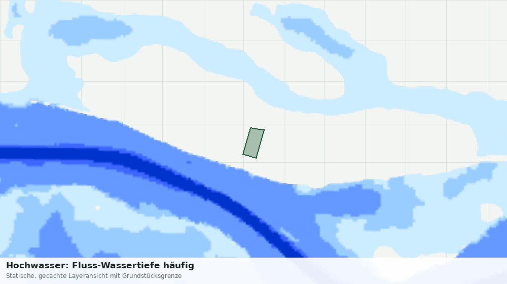 Statische Kartenansicht: Hochwasser: Fluss-Wassertiefe häufig
