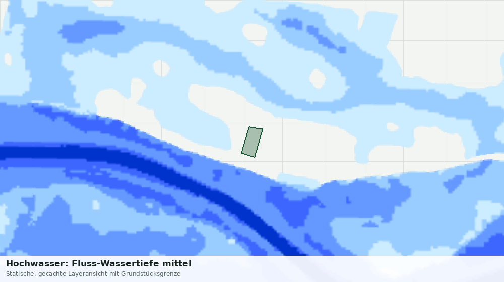 Statische Kartenansicht: Hochwasser: Fluss-Wassertiefe mittel