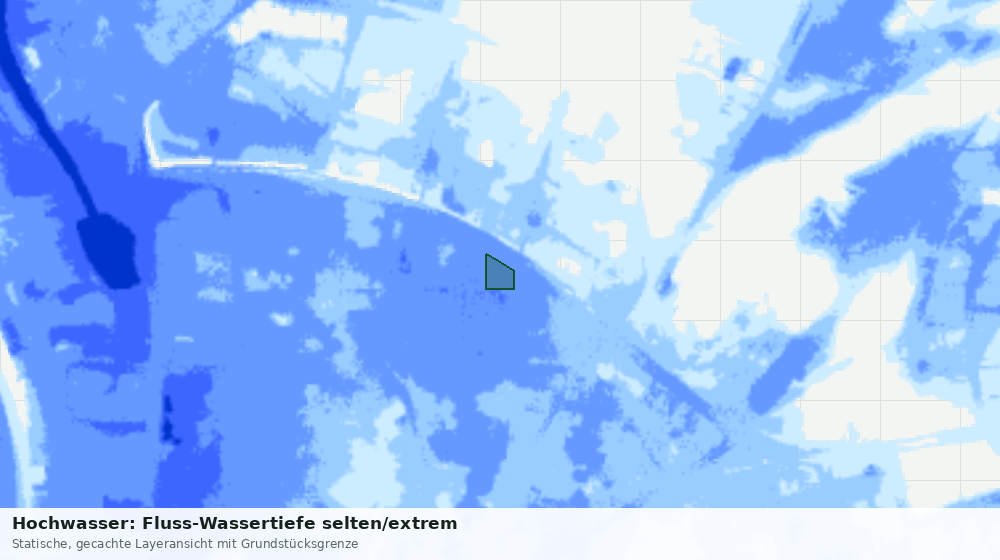 Statische Kartenansicht: Hochwasser: Fluss-Wassertiefe selten/extrem
