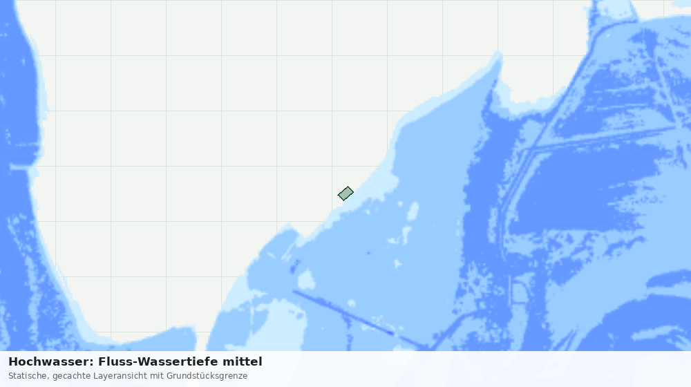 Statische Kartenansicht: Hochwasser: Fluss-Wassertiefe mittel